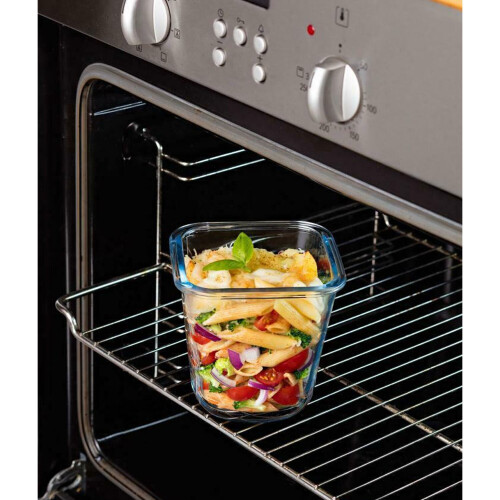 Pyrex Pyrex Easy Wash Cook & Go Glass Container 800ml with Lid 12cm Blue 2