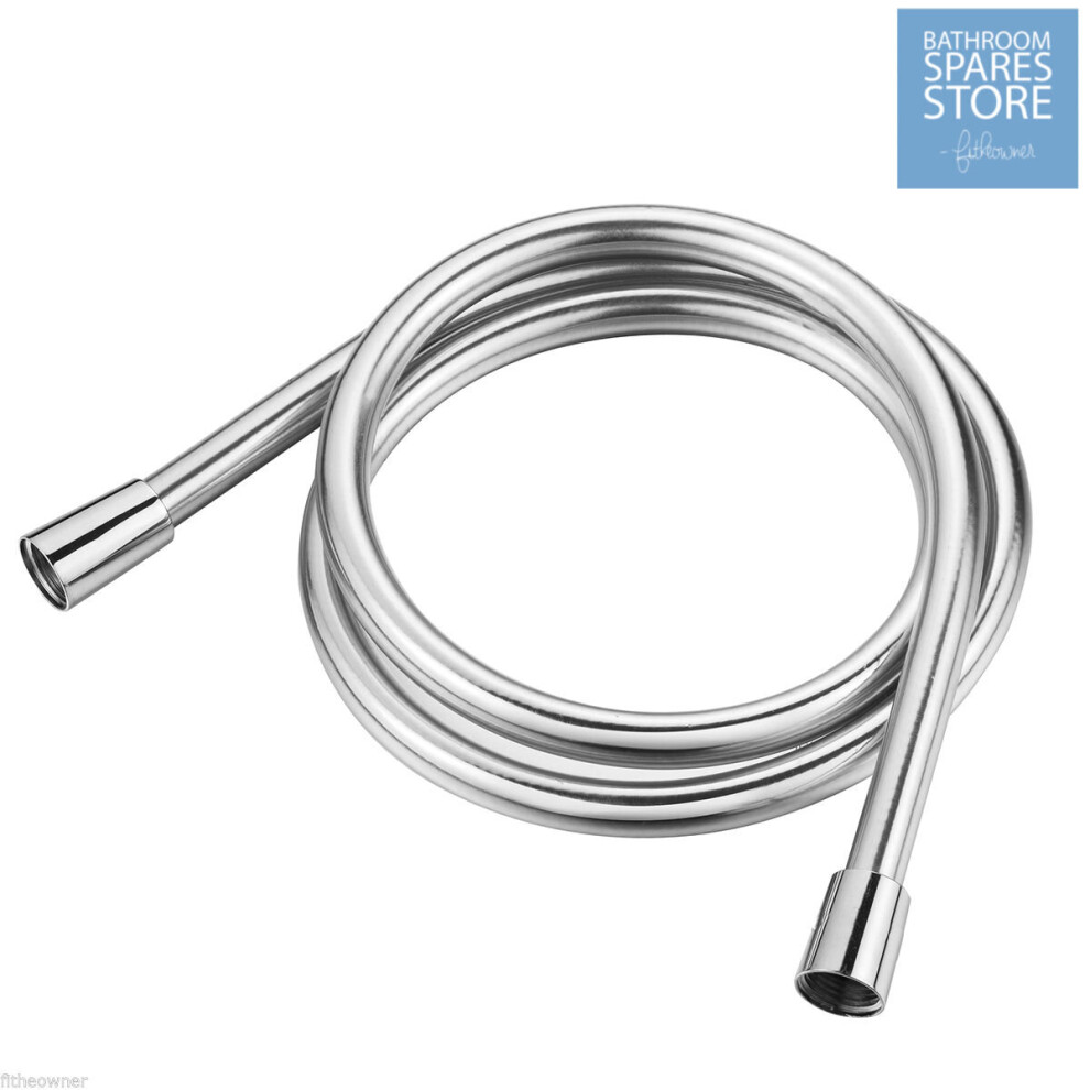 Smooth Pvc 1.5M Long Flexible Shower Hose Brass Connectors 5060651457566