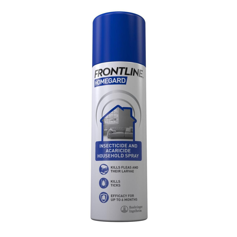 Frontline Homegard Flea & Tick Household Spray 500 Ml - Kills Fleas, Eggs & Larvae; 6-Month Protection For Your Home