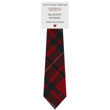 Boys All Wool Tie Woven And Made in Scotland in MacAuley Modern Tartan
