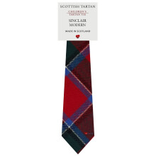 Boys All Wool Tie Woven And Made in Scotland in Sinclair Modern Tartan