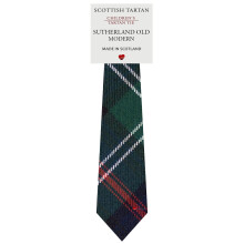 Boys All Wool Tie Woven And Made in Scotland in Sutherland Old Modern Tartan