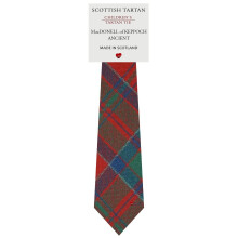 Boys All Wool Tie Woven And Made in Scotland in MacDonell of Keppoch Ancient Tartan