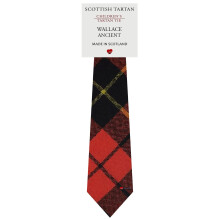 Boys All Wool Tie Woven And Made in Scotland in Wallace Ancient Tartan