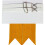 (Gold) Boys Kilt Flash Single Garter Plain Pure Wool 3
