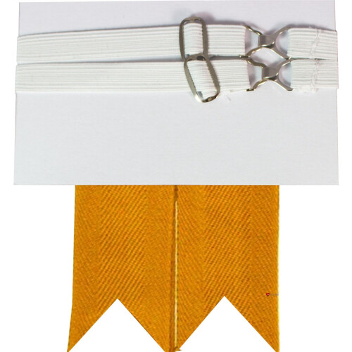 (Gold) Boys Kilt Flash Single Garter Plain Pure Wool 2