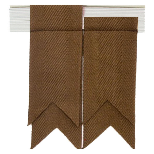 (Green Weathered) Boys Kilt Flash Single Garter Plain Pure Wool