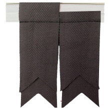 (Stealth Grey) Boys Kilt Flash Single Garter Plain Pure Wool