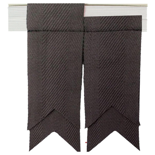 (Stealth Grey) Boys Kilt Flash Single Garter Plain Pure Wool