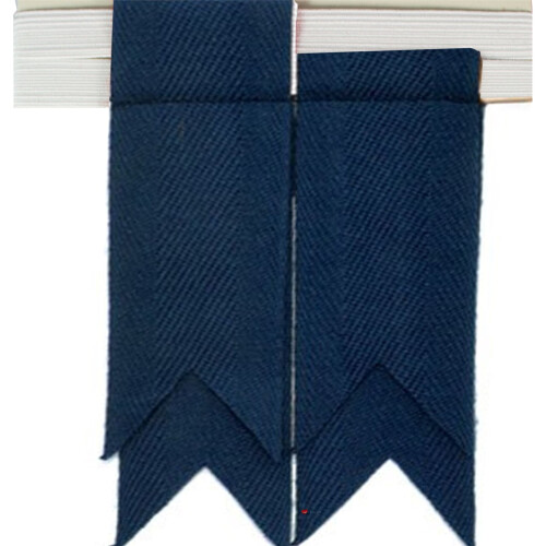 (Navy Blue) Boys Kilt Flash Single Garter Plain Pure Wool 1