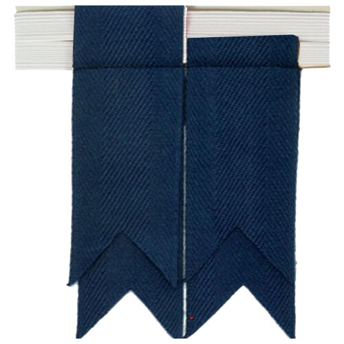 (Navy Blue) Boys Kilt Flash Single Garter Plain Pure Wool