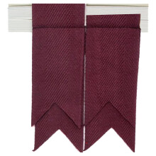 (Maroon) Boys Kilt Flash Single Garter Plain Pure Wool