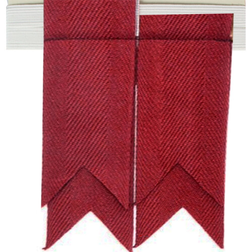 (Red Weathered) Boys Kilt Flash Single Garter Plain Pure Wool 1