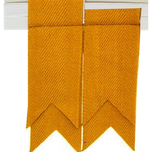 (Gold) Boys Kilt Flash Single Garter Plain Pure Wool 1