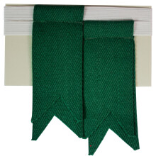(Green Ancient) Boys Kilt Flash Single Garter Plain Pure Wool