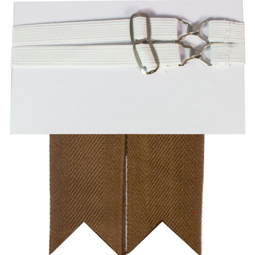 (Green Weathered) Boys Kilt Flash Single Garter Plain Pure Wool 2