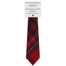 Boys All Wool Tie Woven And Made in Scotland in MacDonald of Staffa Modern Tartan