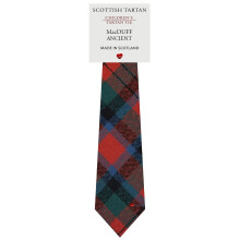 Boys All Wool Tie Woven And Made in Scotland in MacDuff Ancient Tartan