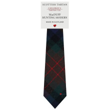 Boys All Wool Tie Woven And Made in Scotland in MacDuff Hunting Modern Tartan