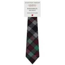 Boys All Wool Tie Woven And Made in Scotland in Borthwick Ancient Tartan