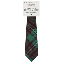 Boys All Wool Tie Woven And Made in Scotland in MacGregor Hunting Ancient Tartan