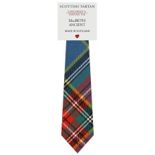 Boys All Wool Tie Woven And Made in Scotland in MacBeth Ancient Tartan