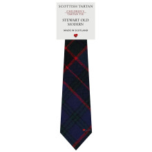 Boys All Wool Tie Woven And Made in Scotland in Stewart Old Modern Tartan