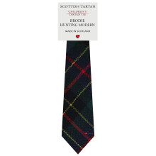 Boys All Wool Tie Woven And Made in Scotland in Brodie Hunting Modern Tartan