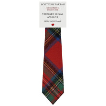Boys All Wool Tie Woven And Made in Scotland in Stewart Royal Ancient Tartan
