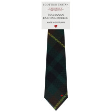Boys All Wool Tie Woven And Made in Scotland in Buchanan Hunting Modern Tartan