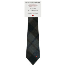 Boys All Wool Tie Woven And Made in Scotland in MacKay Weathered Tartan