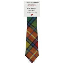 Boys All Wool Tie Woven And Made in Scotland in Buchanan Ancient Tartan