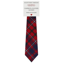 Boys All Wool Tie Woven And Made in Scotland in Cameron of Lochiel Modern Tartan