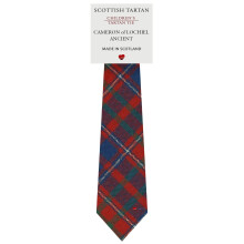Boys All Wool Tie Woven And Made in Scotland in Cameron of Lochiel Ancient Tartan
