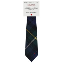 Boys All Wool Tie Woven And Made in Scotland in Campbell of Argyll Modern Tartan