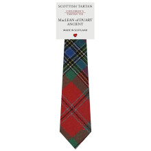 Boys All Wool Tie Woven And Made in Scotland in MacLean of Duart Ancient Tartan