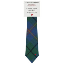 Boys All Wool Tie Woven And Made in Scotland in Carmichael Ancient Tartan