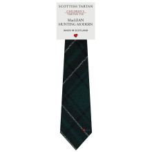 Boys All Wool Tie Woven And Made in Scotland in MacLean Hunting Modern Tartan