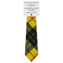 Boys All Wool Tie Woven And Made in Scotland in MacLeod of Lewis Modern Tartan