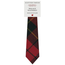 Boys All Wool Tie Woven And Made in Scotland in Wallace Weathered Tartan