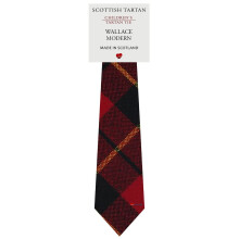 Boys All Wool Tie Woven And Made in Scotland in Wallace Modern Tartan