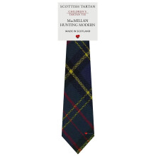 Boys All Wool Tie Woven And Made in Scotland in MacMillan Hunting Modern Tartan