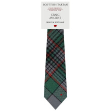 Boys All Wool Tie Woven And Made in Scotland in Craig Ancient Tartan