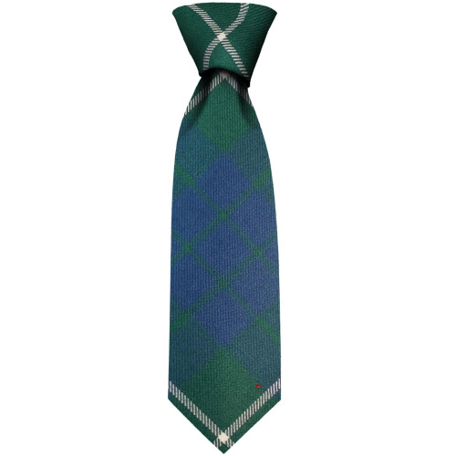 Gents Neck Tie Hamilton Green Ancient Tartan Lightweight Scottish Clan Tie
