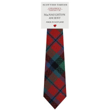 Boys All Wool Tie Woven And Made in Scotland in MacNaughton Ancient Tartan