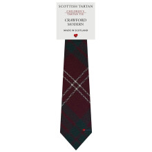 Boys All Wool Tie Woven And Made in Scotland in Crawford Modern Tartan