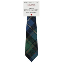 Boys All Wool Tie Woven And Made in Scotland in MacRae Hunting Ancient Tartan