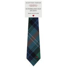 Boys All Wool Tie Woven And Made in Scotland in Sutherland Old Ancient Tartan