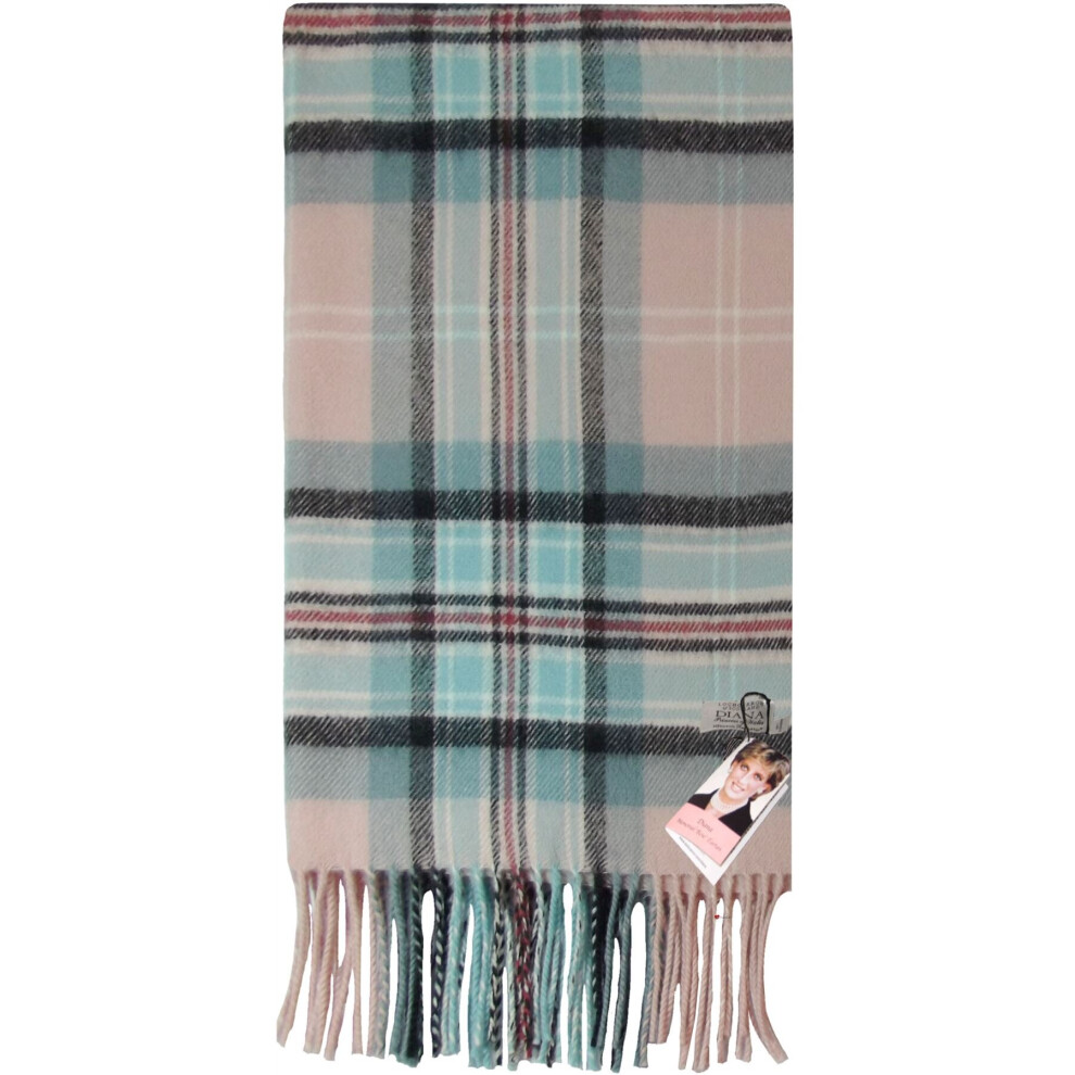 Diana Rose Tartan Plaid Luxury Brushed Wool Scarf