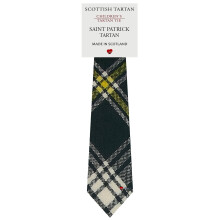 Boys All Wool Tie Woven And Made in Scotland in Saint Patrick Irish Tartan